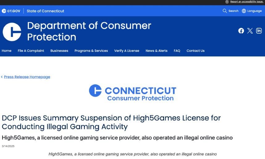 Connecticut sweepstakes casino High 5 Games